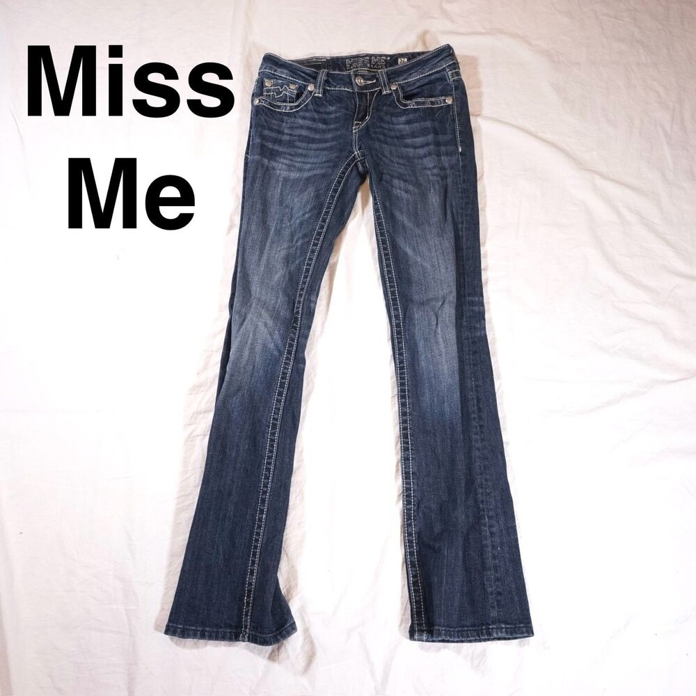 Miss Me Boot Cut Jeans Flap Pocket Size 26 Y2K